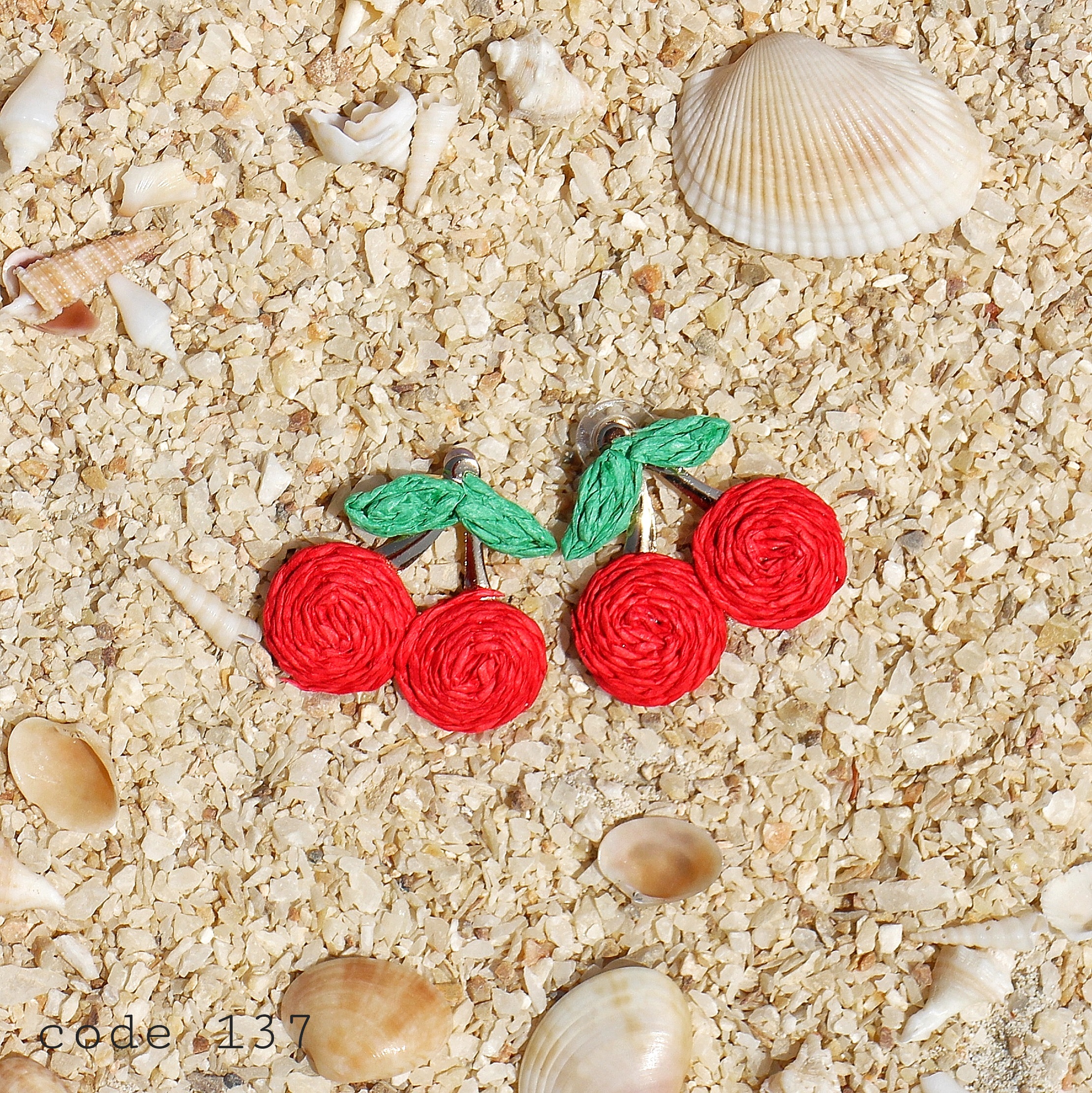 گوشواره گیلاسی رافیا کد ۱۳۷